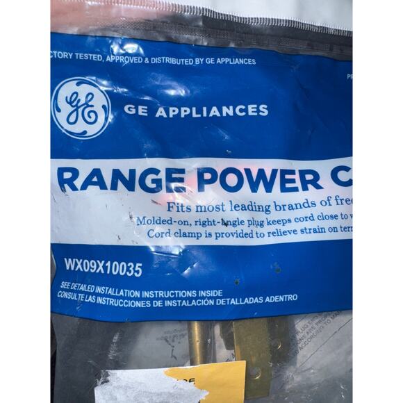 Brand New GE 4 Wire Black Range Power Cord - Picture 6 of 8